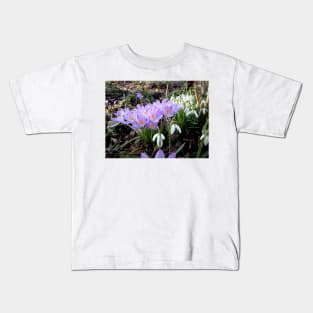 Crocuses with snowdrops Kids T-Shirt